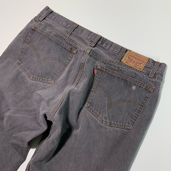 Levi’s 501 Vintage 80’s 90’s USA Made Light Black Jeans Mens Size 40 x 31 Loose - Picture 8 of 9